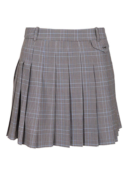 Pleated Mini Skirt Gonne Grey
