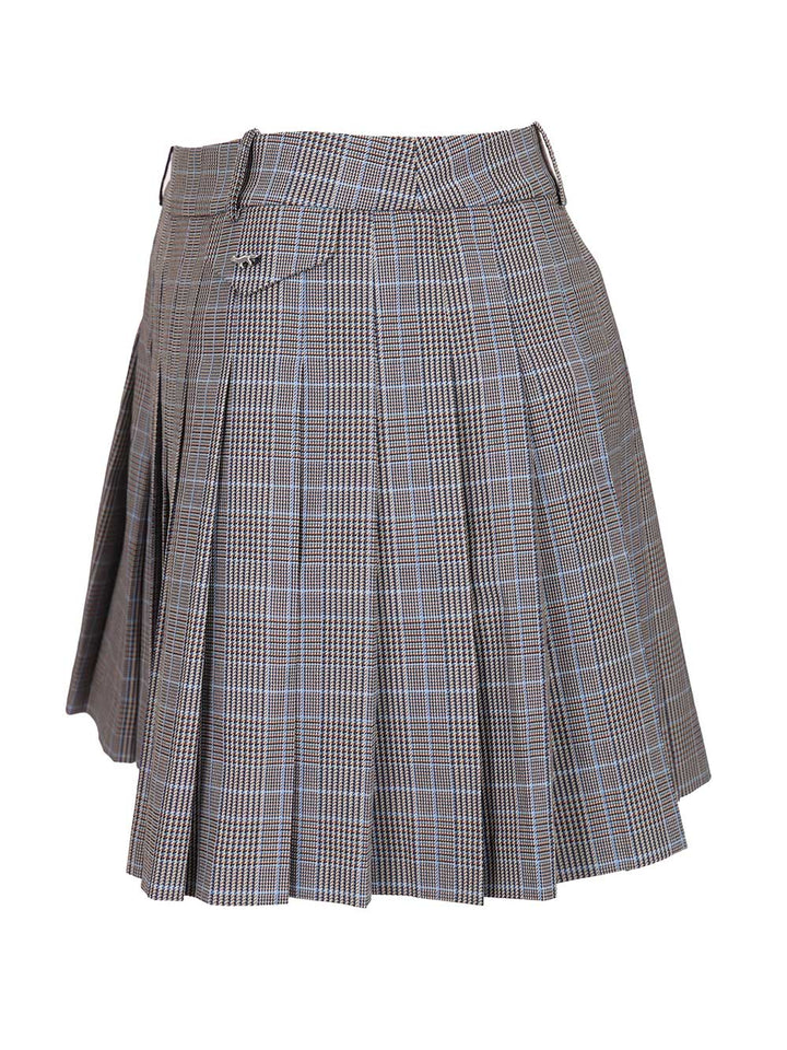 Maison KitsunÉ Pleated Mini Skirt Gonne - Grey | cd8a9b45cb5fd263fdd2eb115ac1a24d425b89a8