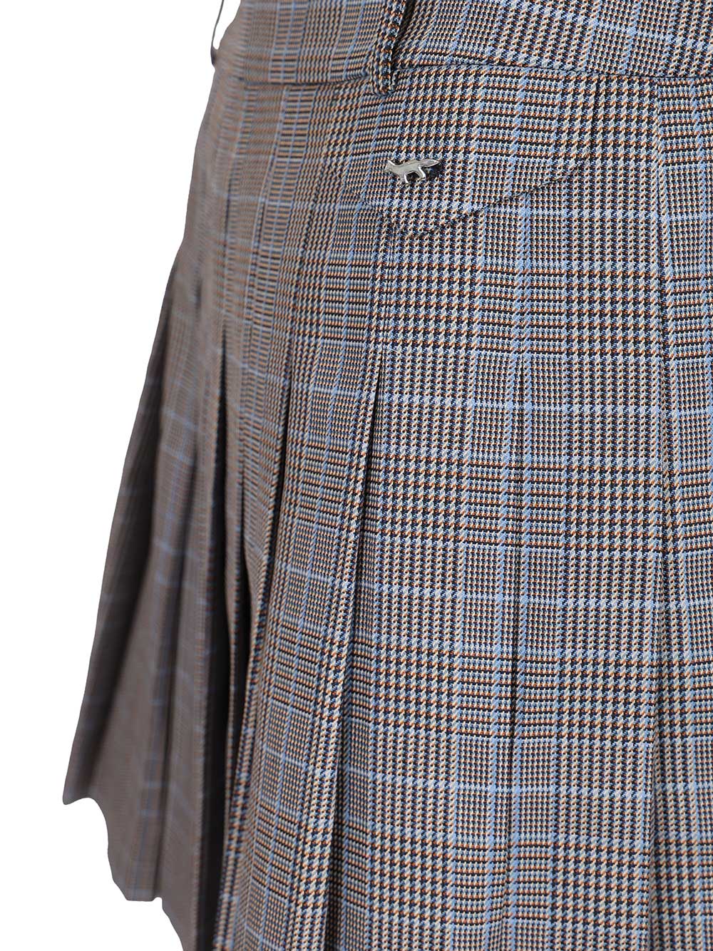 Maison KitsunÉ Pleated Mini Skirt Gonne - Grey | 90c4b60b16ccdc73d3fbf1e9c08763f4a3a0d570