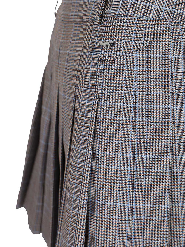 Maison KitsunÉ Pleated Mini Skirt Gonne - Grey | 90c4b60b16ccdc73d3fbf1e9c08763f4a3a0d570