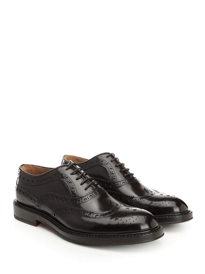 Corvari Duilio Shoe In Brushed Leather Lace-Up Shoes - Marrone | 6386a645bd27bd225f8939c56da7e2c357fff2a6