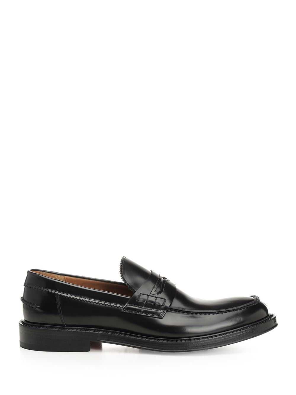Corvari Black Brushed Leather Penny Loafer Mocassini - Nero | 2922aa3c9806dd776e489f943efc2fbb43e8f0c7