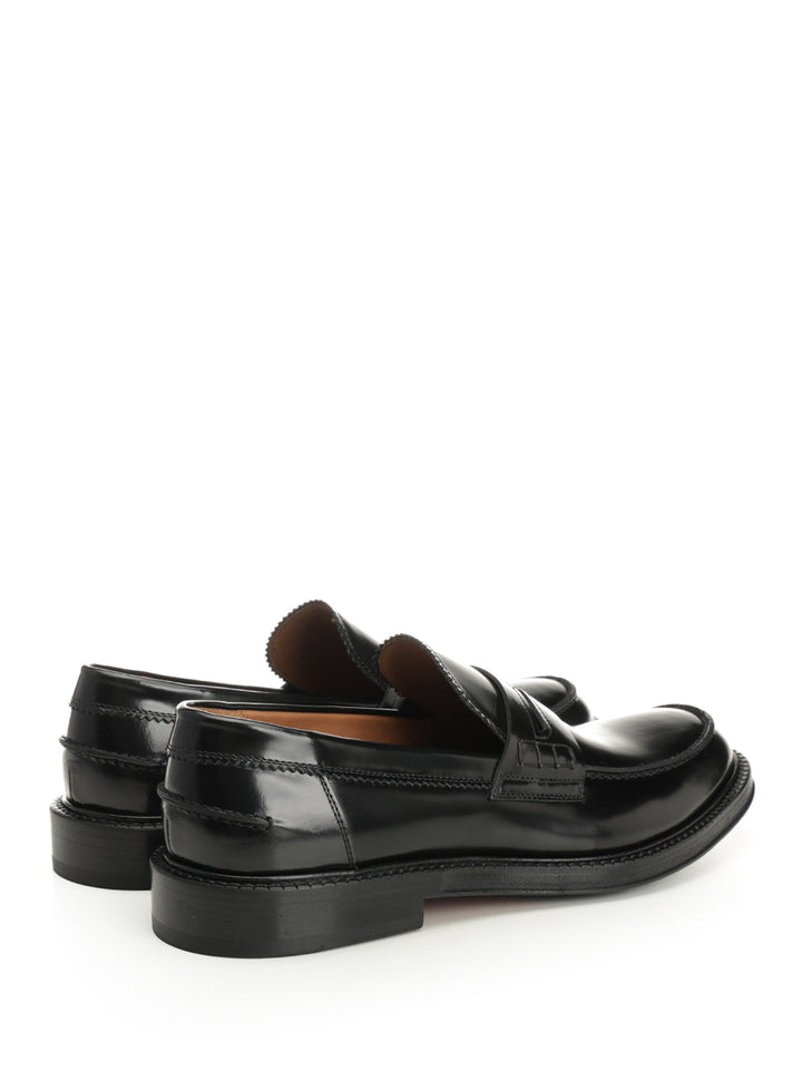 Corvari Black Brushed Leather Penny Loafer Mocassini - Nero | 2d253d8893988e60108b835ded96594838b514bc