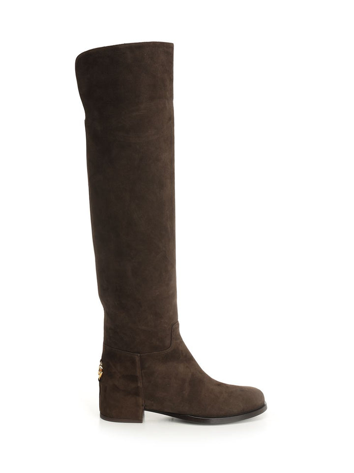 Dolce & Gabbana Lambskin Suede Boot Boots - Marrone | ff9aad5b3d7dd027ba0d258ed74f7d18164ccfbb