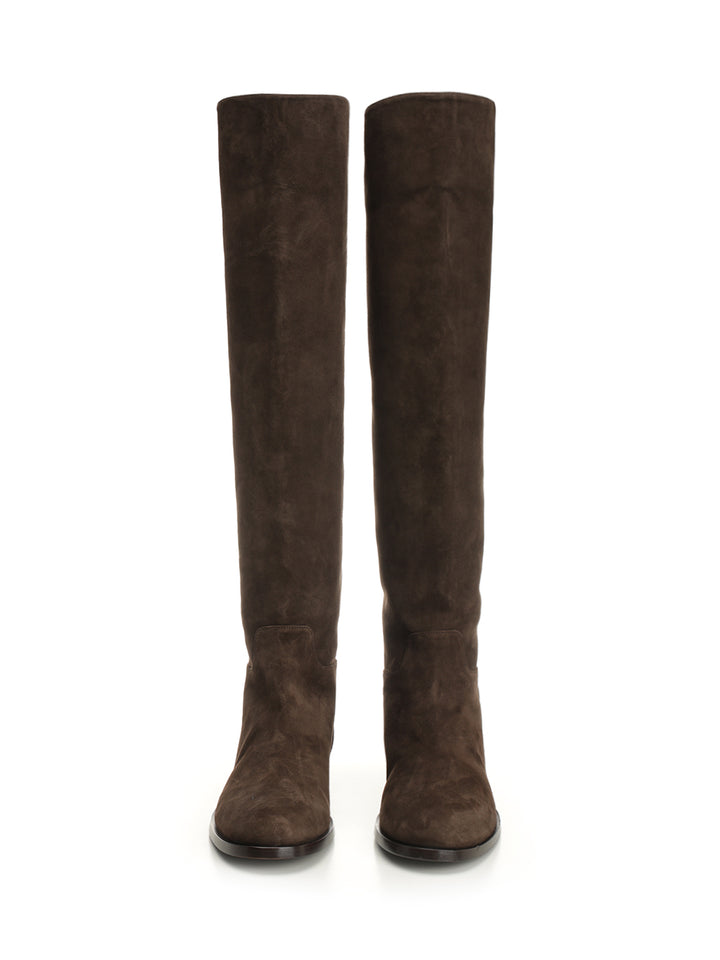 Dolce & Gabbana Lambskin Suede Boot Boots - Marrone | 643df02aae21ddba26b4433cca563868d921ebbd