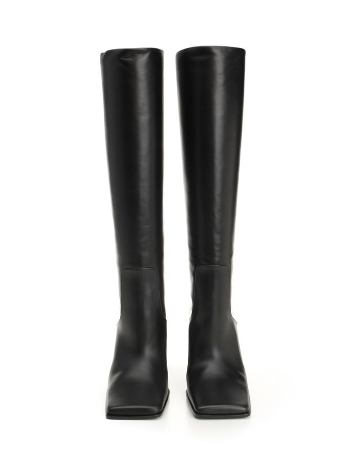 AlaÏA Square Toe Leather Boots - Nero | 950b5c726e8f4dd7f819642f2ea4b8f6ae8951fa