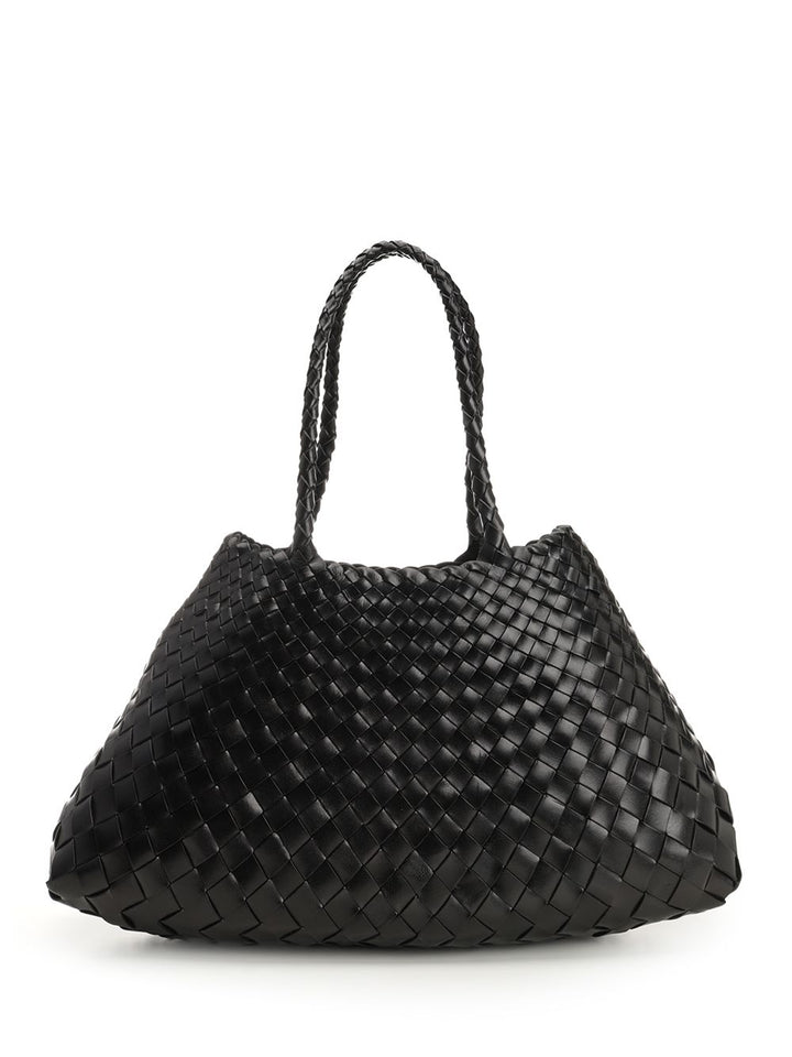 Dragon Diffusion Santa Croce Big Woven Leather Tote Bag Shoulder Bags - Nero | a7dd428b47908233ef8d92f8f5b556353dd33586