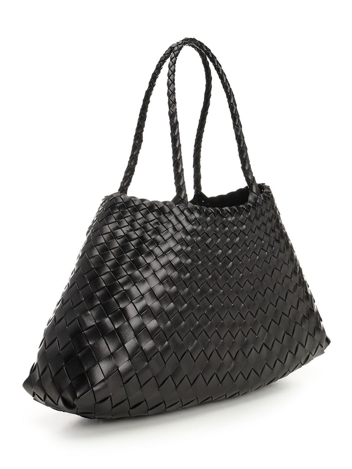 Dragon Diffusion Santa Croce Big Woven Leather Tote Bag Shoulder Bags - Nero | 9d27b6aeeff4a8f1eb2d5aee81de6f80c3788129