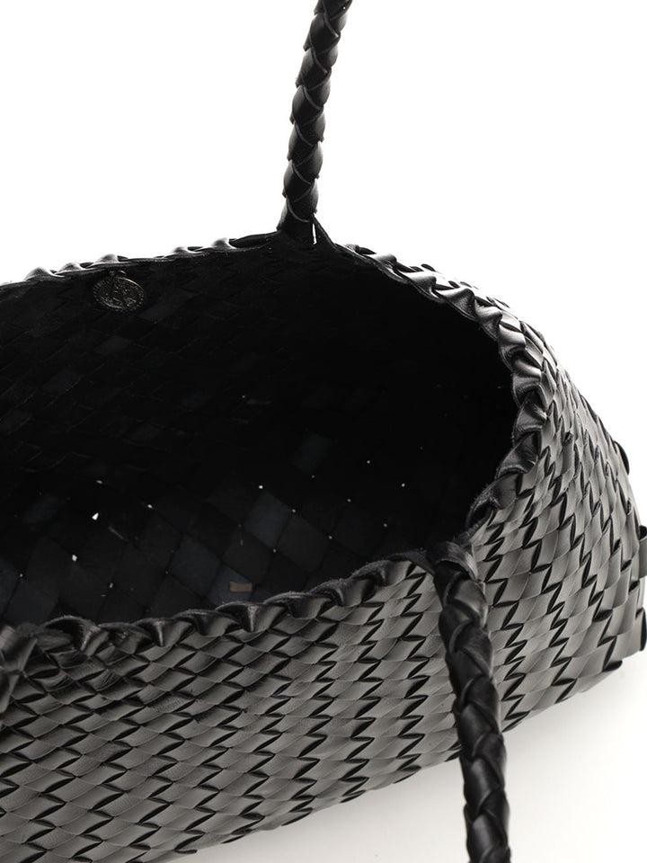 Dragon Diffusion Santa Croce Big Woven Leather Tote Bag Shoulder Bags - Nero | 20d35b1b608ccccd871a20dbf7a84664a4cdd84b