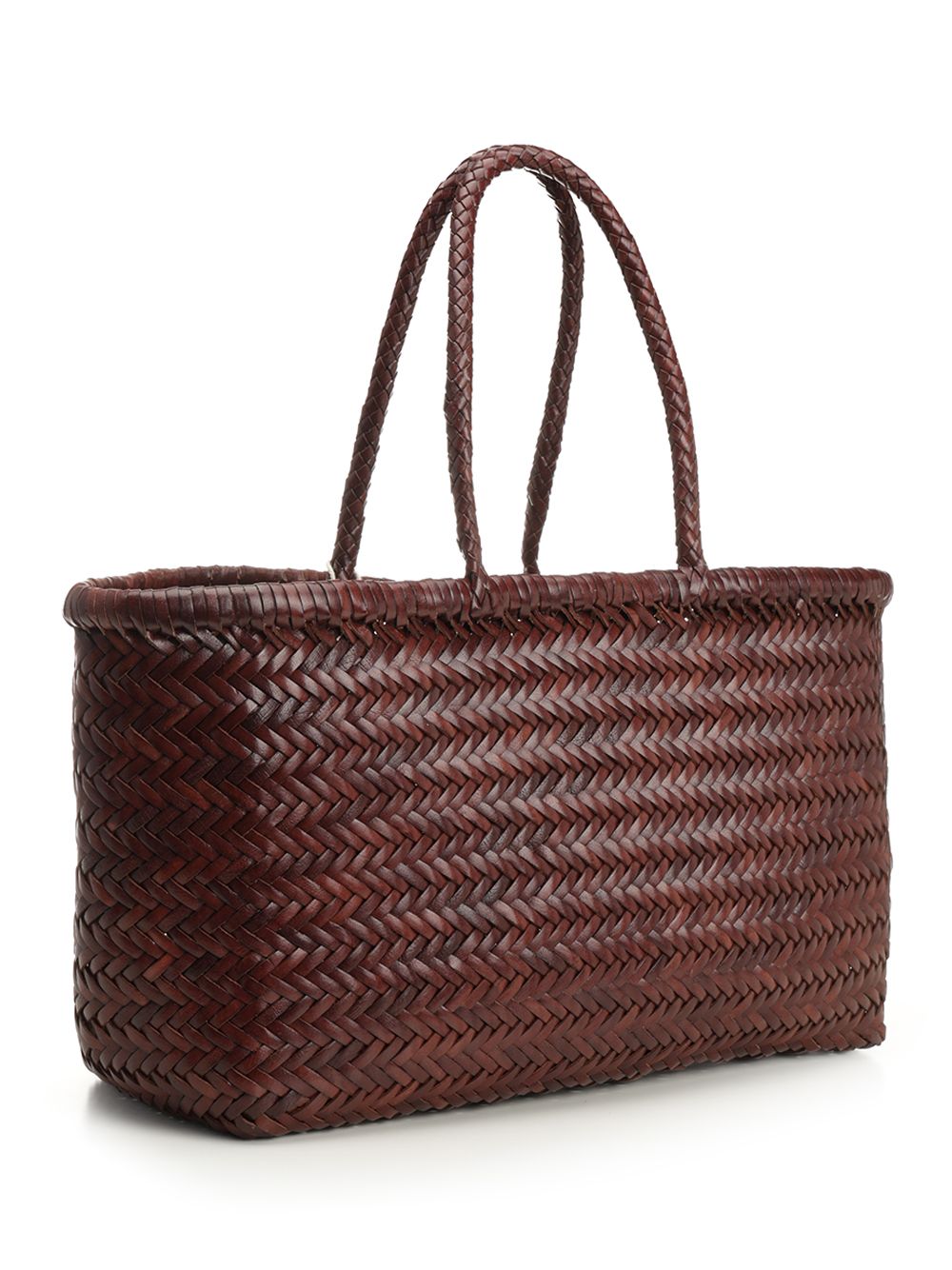 Dragon Diffusion Large  Woven Leather Basket Handbags - Marrone | 43ccd61a9c654f0145eb04f9efb23e91d18f3b4d