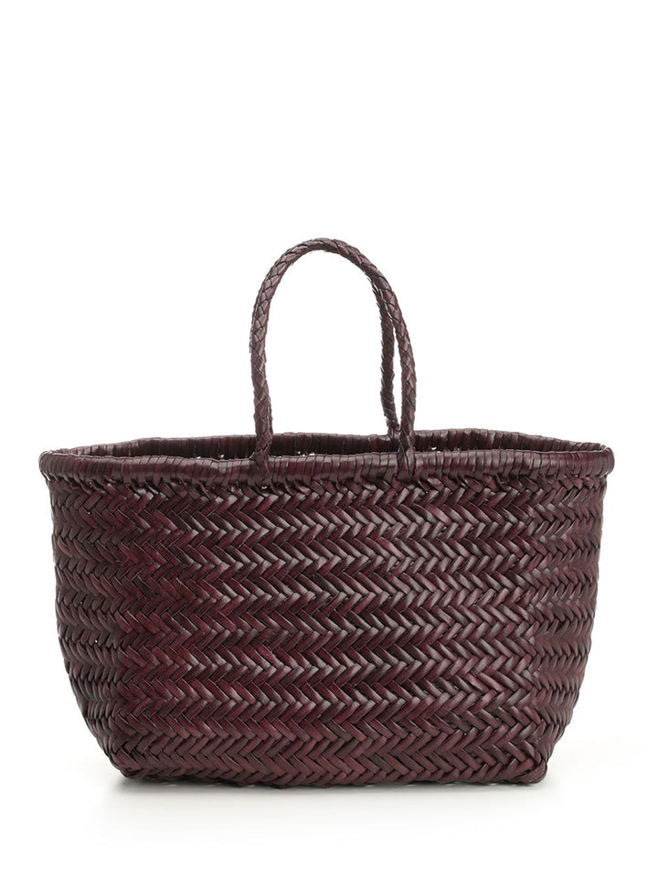 Dragon Diffusion Woven Leather Basket Small Handbags - Bordeaux | e9dd5d60e8bfc529bce6c5fa3a31b84aba6db66d