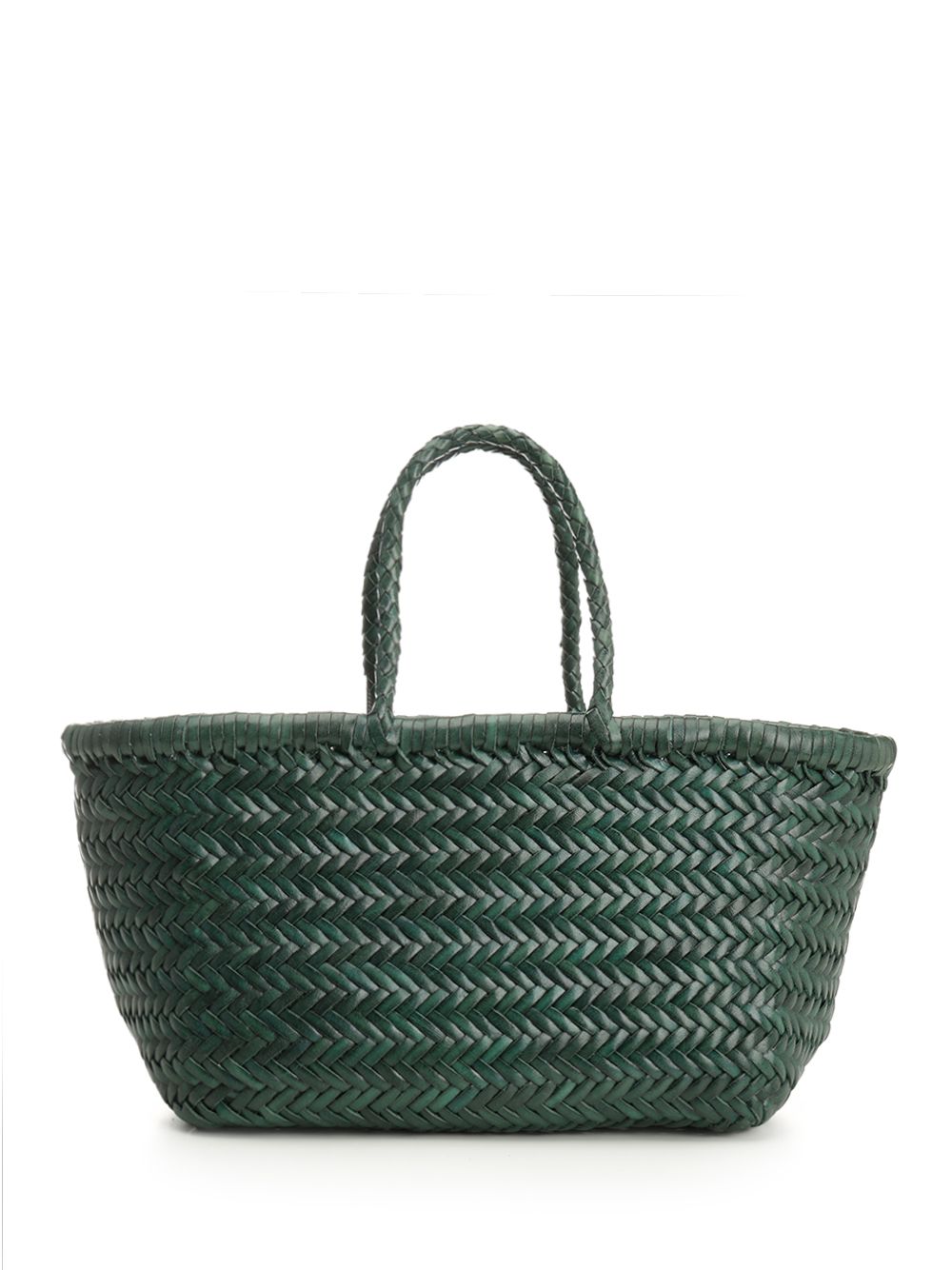 Dragon Diffusion Woven Leather Basket Small Handbags - Verde | 31d60d239194adf07741b482b7d2e89d27627dfd