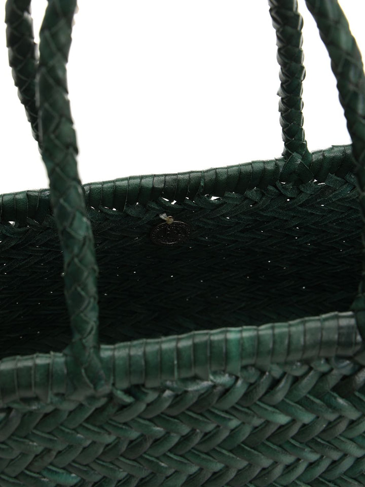 Dragon Diffusion Woven Leather Basket Small Handbags - Verde | 30331ee3c67017e147e091e9b22cab935e0291e0