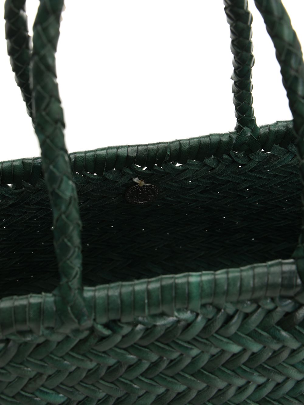 Dragon Diffusion Woven Leather Basket Small Handbags - Verde | 30331ee3c67017e147e091e9b22cab935e0291e0