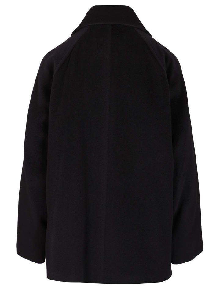 Max Mara Studio Double-Breasted Wool Pea Coat Coats - Blu | f0dff58f0cc7fe0a5848749ba24d9f06eb4d3e05