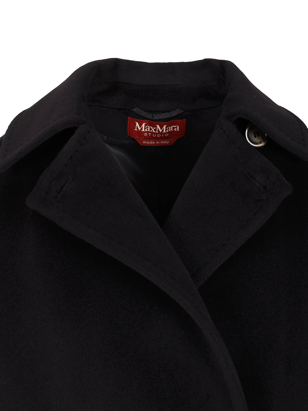 Max Mara Studio Double-Breasted Wool Pea Coat Coats - Blu | 186d9f6c35f698b61d497d8879aed86ec63364f0