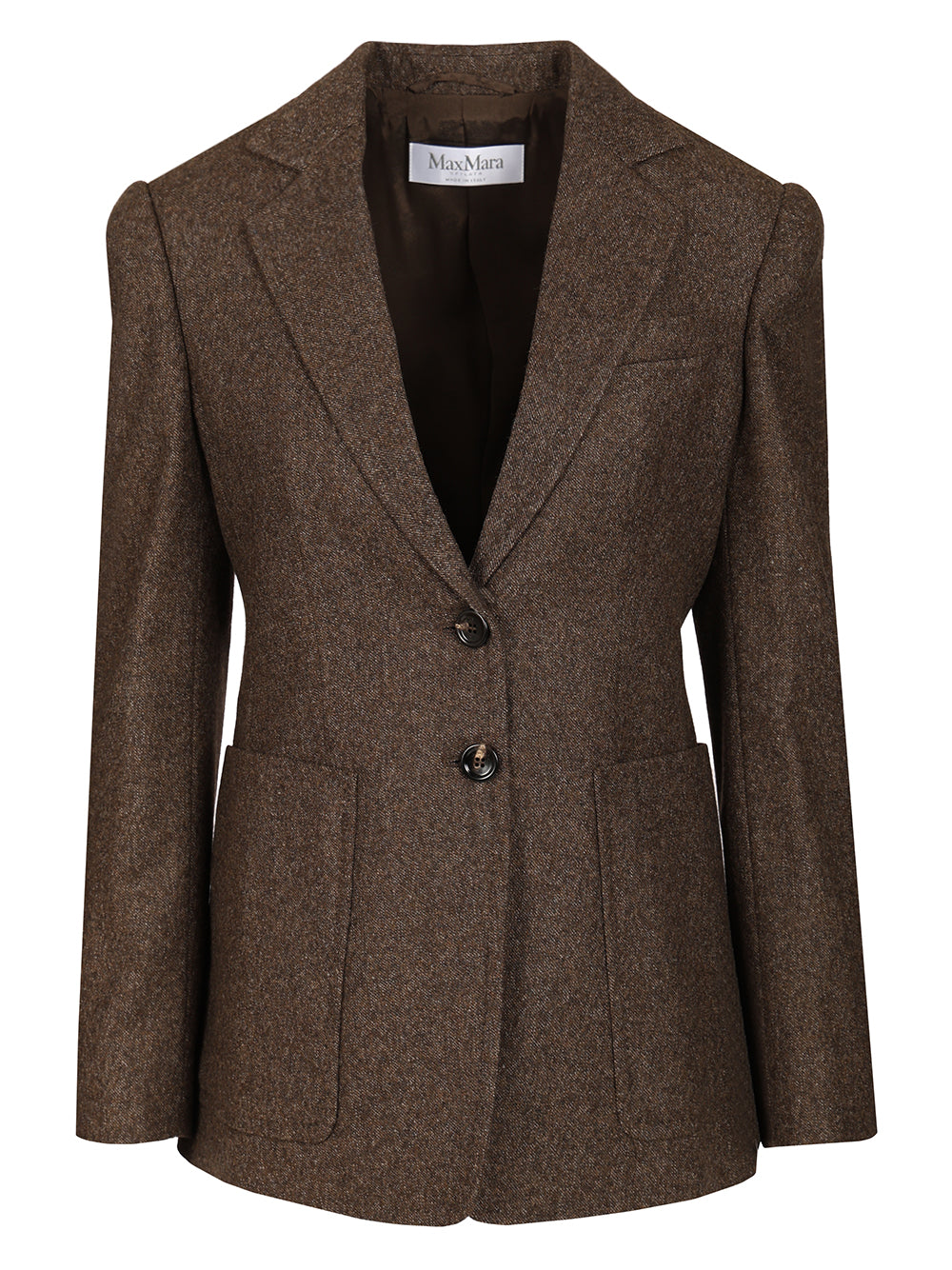 Max Mara Wool Tweed Jacket Giacche - Marrone | eee47c3d278cdb0a80437bee7c855c0adcfe7c17