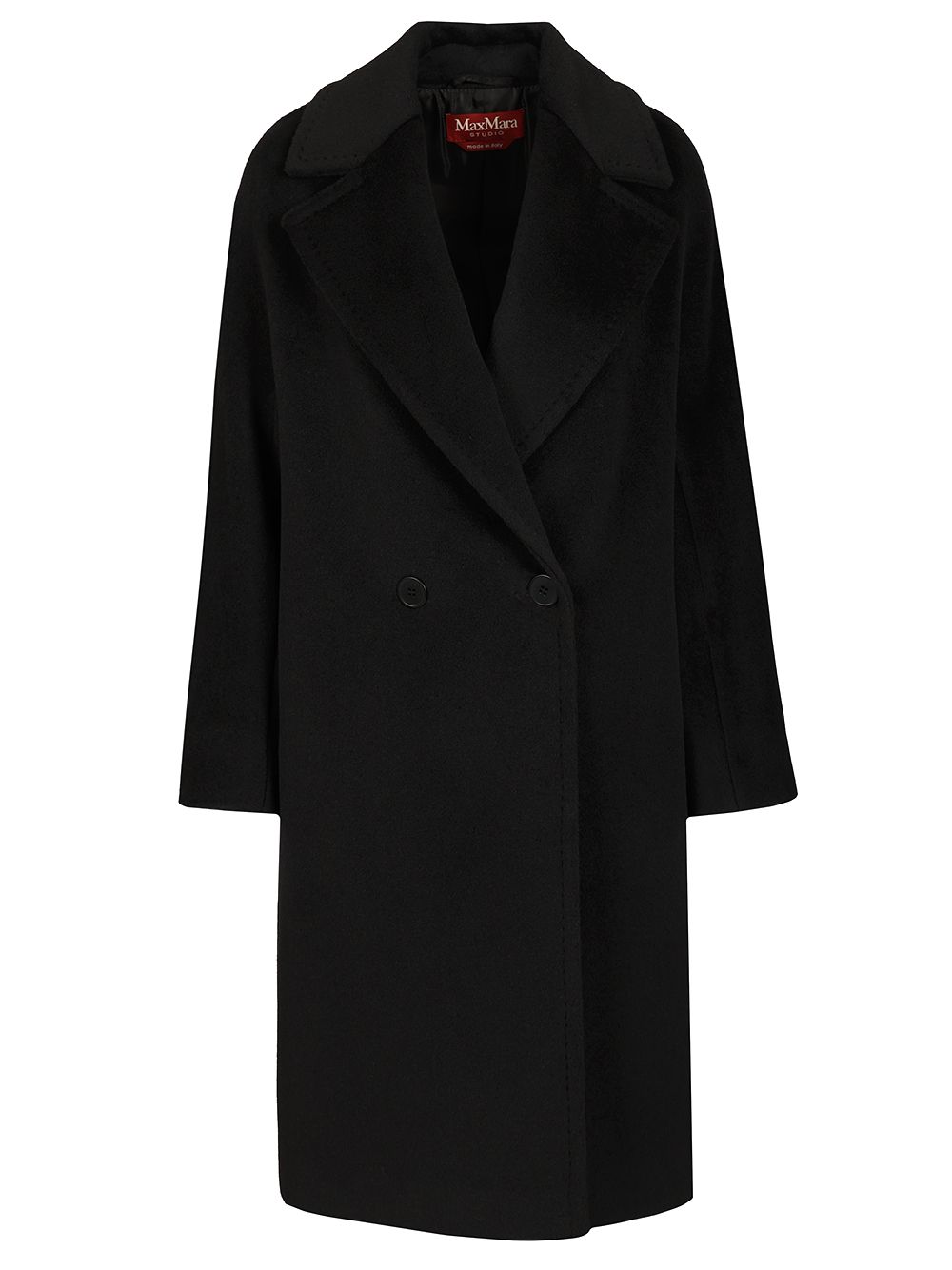Max Mara Studio Double-Breasted Coat Coats - Nero | c920c7e1a39a7254f48f45d4f27b26353262762e