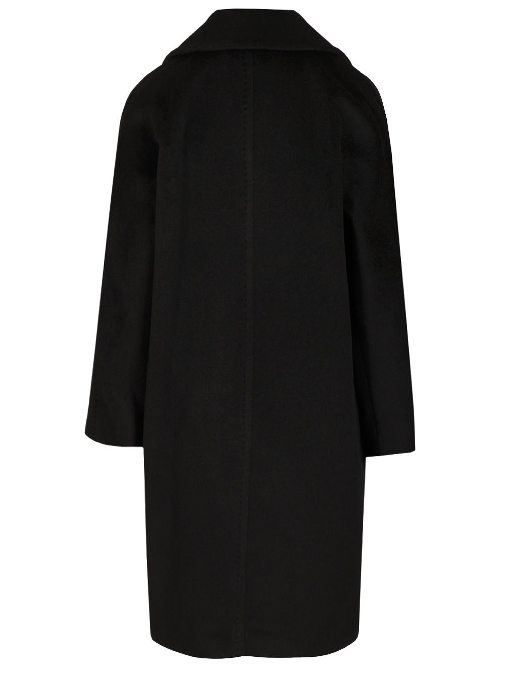 Max Mara Studio Double-Breasted Coat Coats - Nero | 0db3f8eccc7f7038321f17acde2e06f57e2f9aee