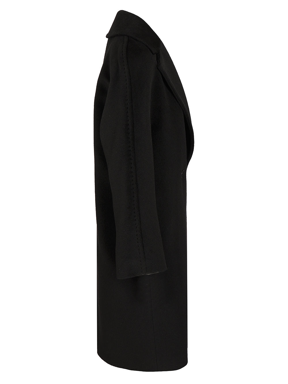 Max Mara Studio Double-Breasted Coat Coats - Nero | a2301b4032ae20fc2142d82530e7c44937b9de61