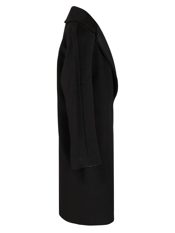 Max Mara Studio Double-Breasted Coat Coats - Nero | 705f8af35d1876599b3533d969ad43576c91d4c3