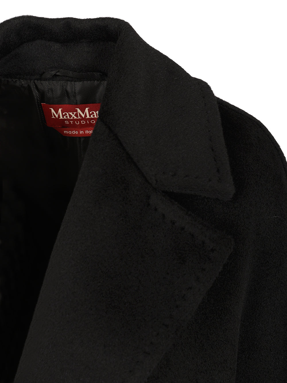 Max Mara Studio Double-Breasted Coat Coats - Nero | af2ed7bdd0412d5d4563f86a30cab67ca11a0150