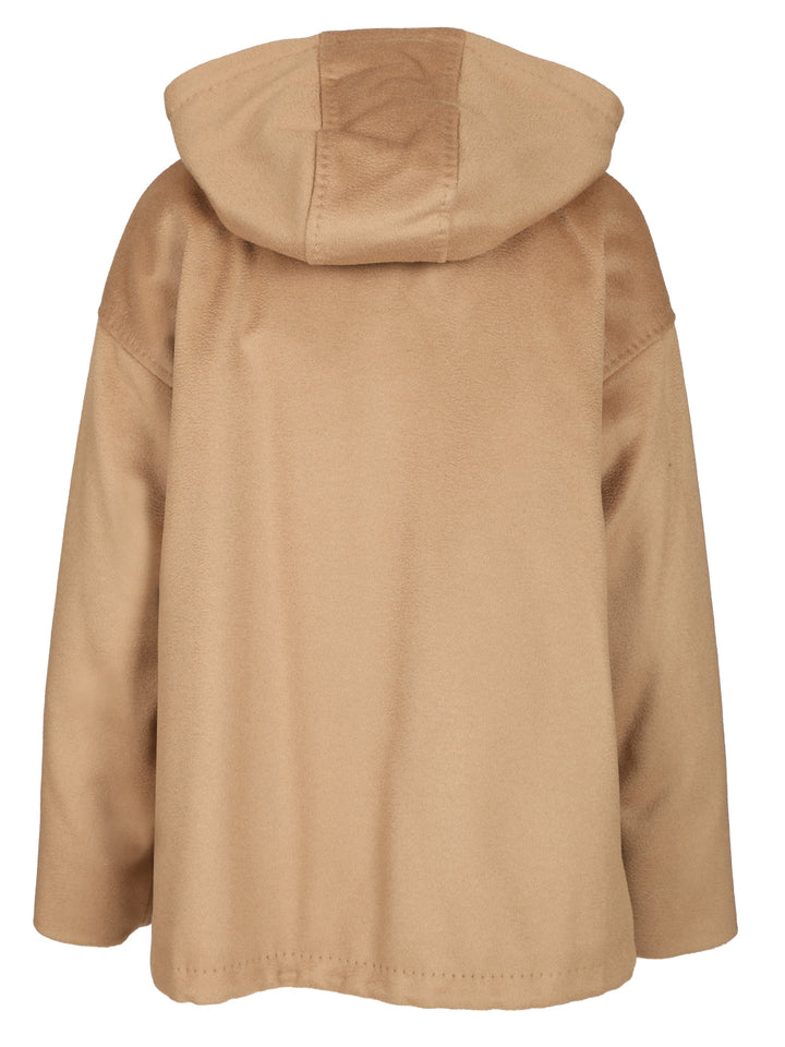 Max Mara Studio Wool Drap Sweatshirt Coats - Beige | a60bc6f18348b9143c9070e01d2f54543dc842d8