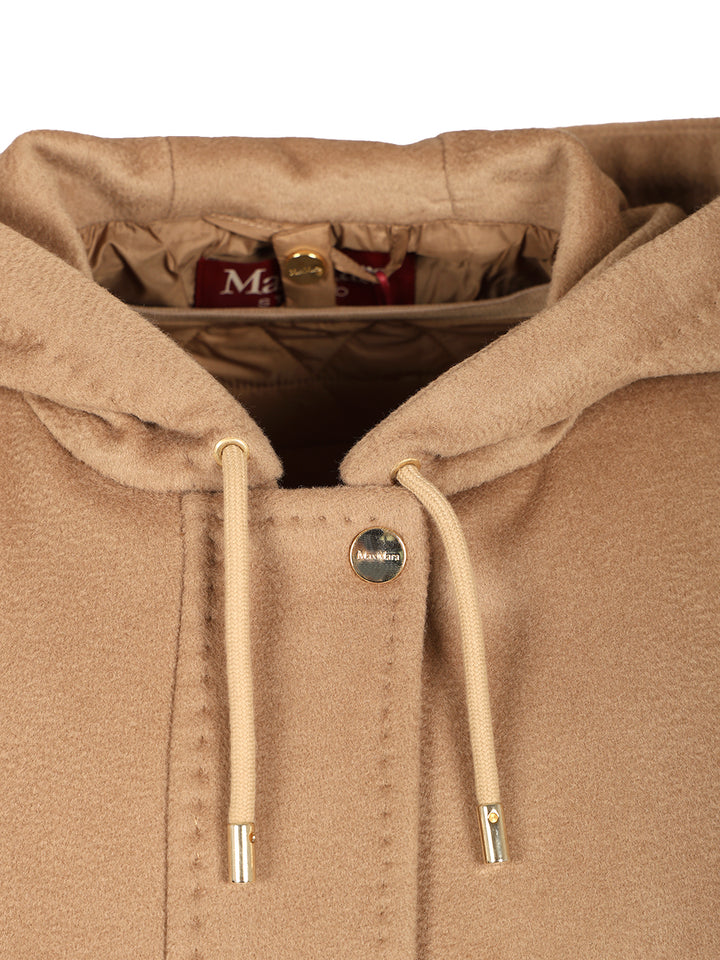 Max Mara Studio Wool Drap Sweatshirt Coats - Beige | 802a1deb019f30730e4aa49e0f0b2b04ca5e716e