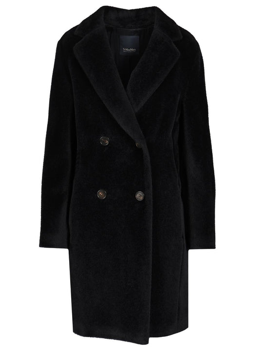 Wool And Alpaca Midi Coat Coats Blu