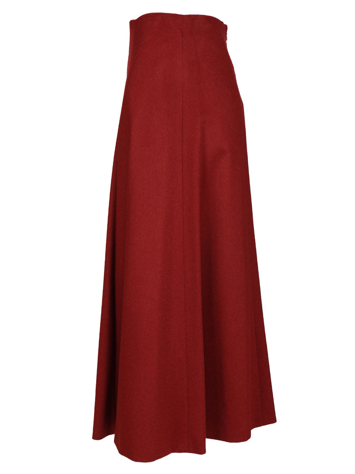 Max Mara Flared Skirt Gonne - Rosso | c7720b4f5dac249d97899035e207244110f356f1