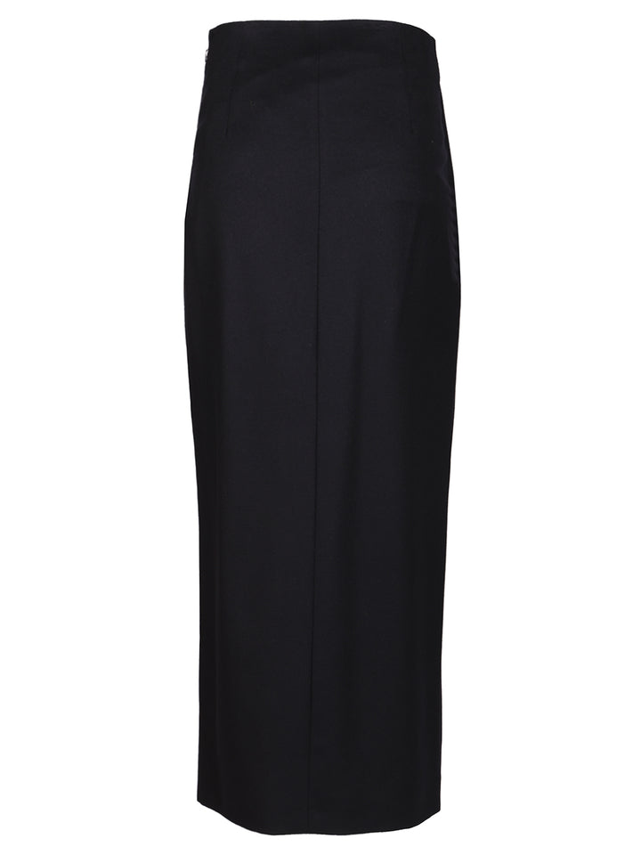 Max Mara Studio Wool Wrap Skirt Gonne - Blu | 67de1218f7fb0c783c0d98a29c16c9d487633c5e