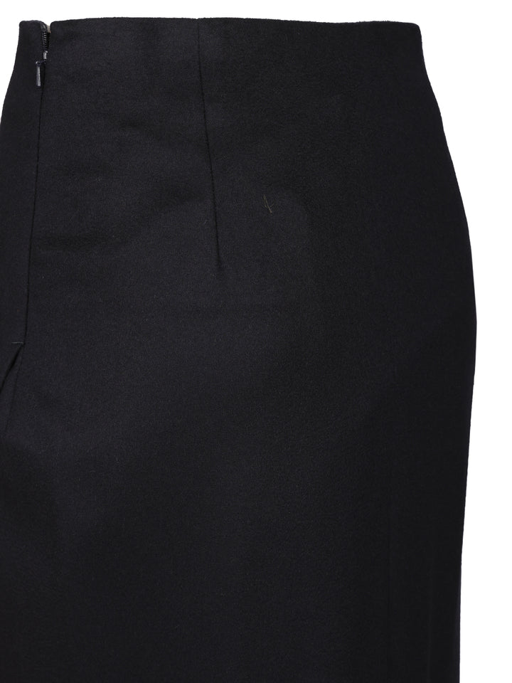Max Mara Studio Wool Wrap Skirt Gonne - Blu | 80cfc97bac9488ba3cc1af1d27ac107da2bef809