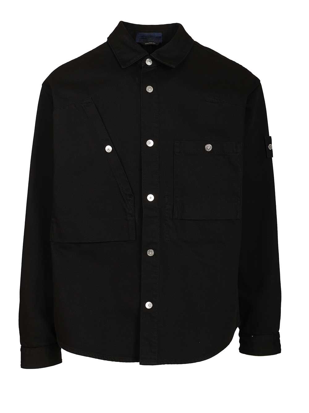 Stone Island Denim Shirt Giacche - Nero | c18a1ee944dc877ffd5370ca77444257aa23c363