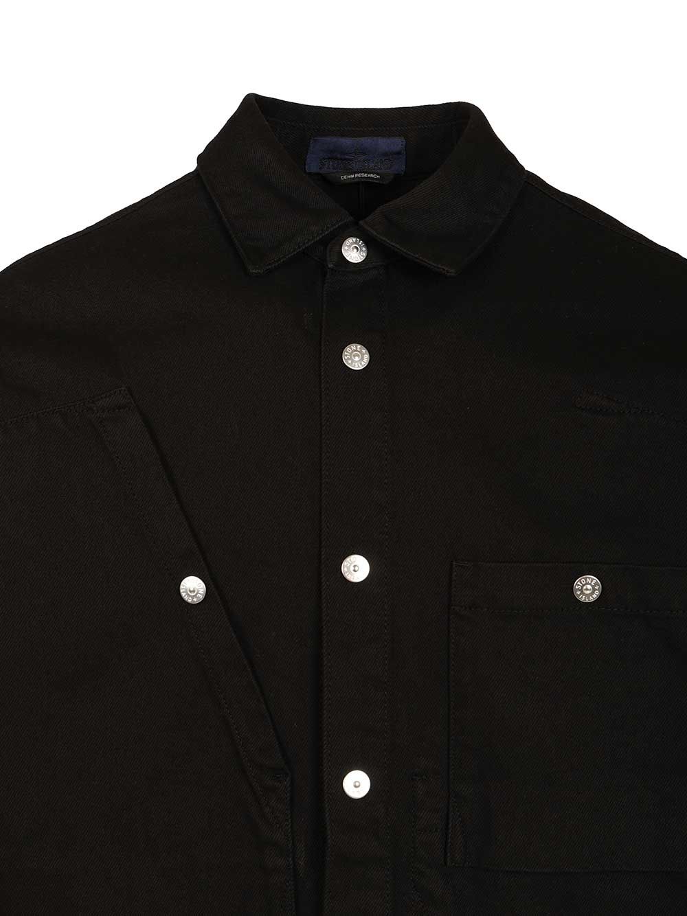 Stone Island Denim Shirt Giacche - Nero | af12d1cd521c258a462b43ded63c66cc5988d090