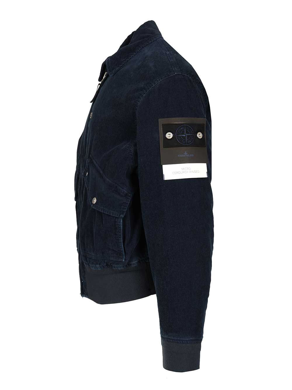 Stone Island Corduroy Bomber Jacket Giacche - Blu | 7b451cadf8aae01a93a6fdb4e045f9863bfd3ca7