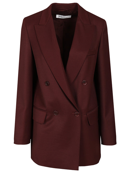 Double-Breasted Wool Blazer Giacche Bordeaux