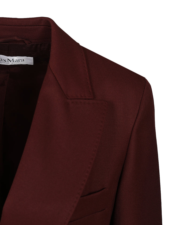 Max Mara Double-Breasted Wool Blazer Giacche - Bordeaux | d5c9fdaa5f10d898883e0a148c890a06b002cd11