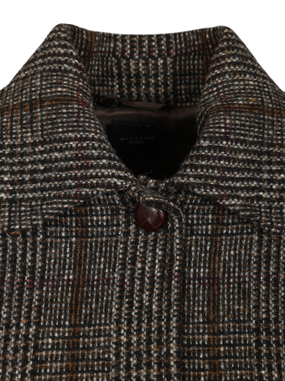 Weekend Max Mara Prince Of Wales Wool Midi Coat Coats - Marrone | d1aafb35dbde0d342fe49ea0af9d5961febb0f10