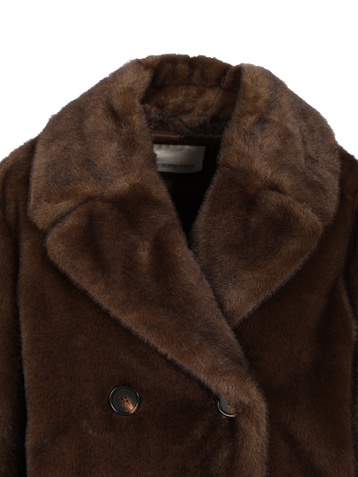 'S Max Mara Double-Breasted Jacket Coats - Marrone | ab51e837b4911c02e9ee09fe42c81289e95a59b9