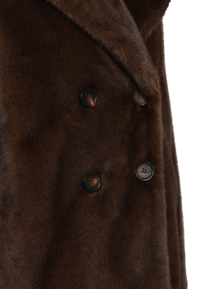 'S Max Mara Double-Breasted Jacket Coats - Marrone | 75ee3da0221cdd425889bf6f422c5481c47a49d2