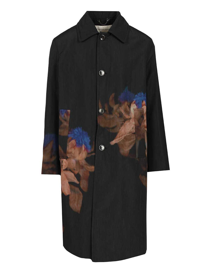 Dries Van Noten Printed Wool-Blend Coat Coats - Nero | 3d4079aa52c733a845554b8d2b7fade528821234