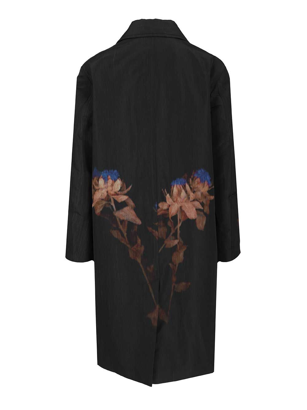 Dries Van Noten Printed Wool-Blend Coat Coats - Nero | 984d8258449f288ba2564157b1aa076fad3ba340
