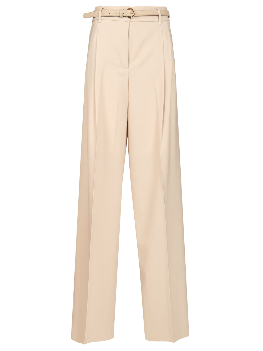 Max Mara Studio Wool Twill Trousers - Bianco | 9b4d36b73ac3c2764f6bff948a3269f802baa17e