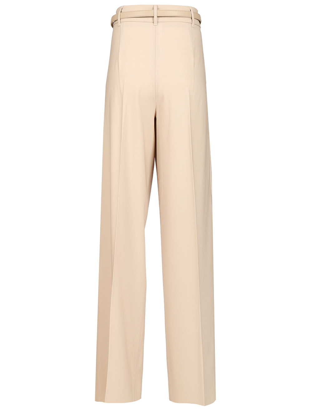 Max Mara Studio Wool Twill Trousers - Bianco | a063fe27035b0b448468818aa0d1895171fb14de