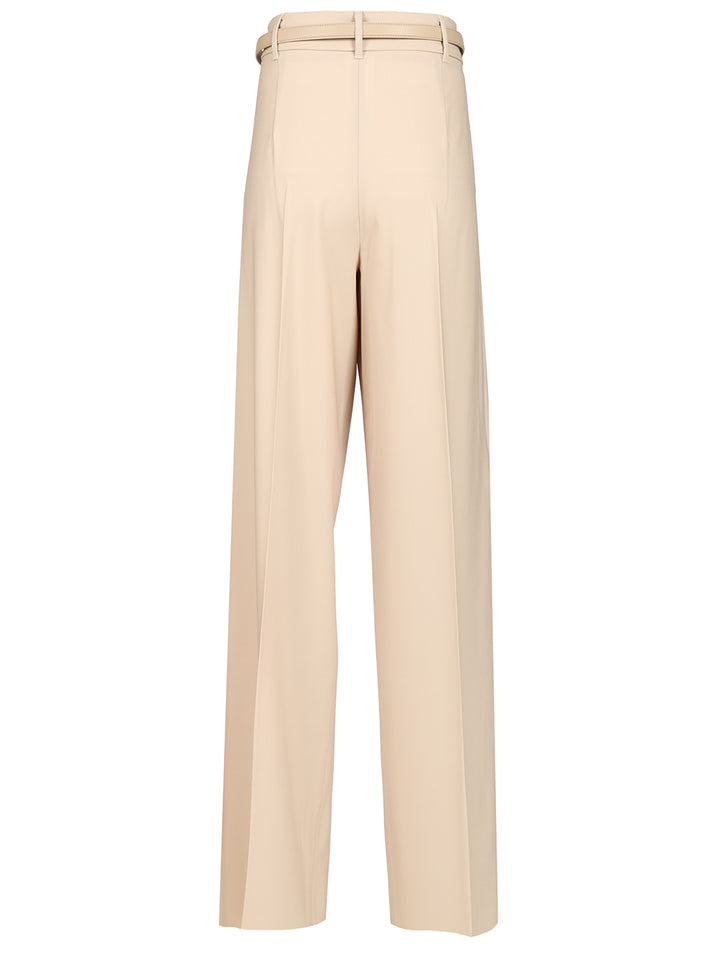 Max Mara Studio Wool Twill Trousers - Bianco | a063fe27035b0b448468818aa0d1895171fb14de