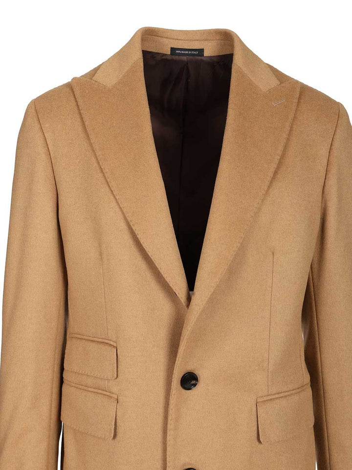 Al Duca D'Aosta Camel Wool Blend Coat Coats - Beige | e2b78ca460c47f52258ec1dd6151d53c60b24d5b