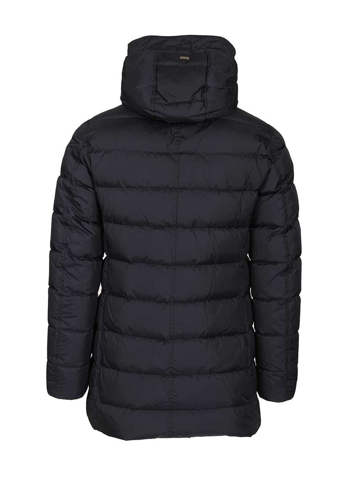 Herno A-Shape Parka In Chamonix Nylon Giacche - Blu | f87f824381c1d51aef35aeaca96718b8a58c0281