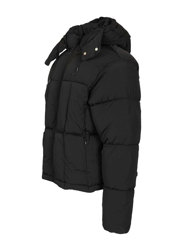 Arte Down Jacket With Hood With Drawstring Coats - Nero | 979a6a2f9b8266c2d4cc6c5d3bc1f44c02c13b6e
