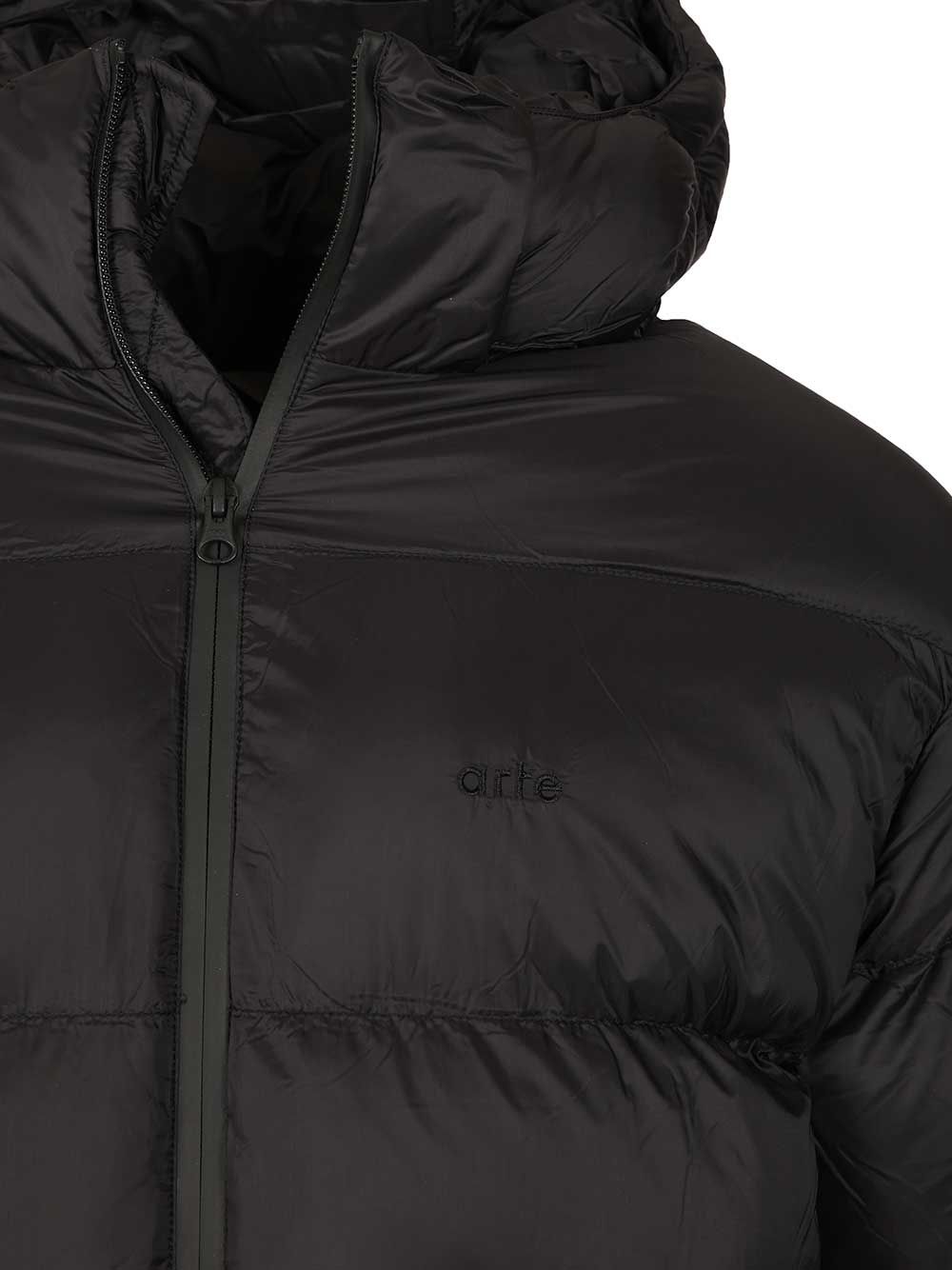 Arte Down Jacket With Hood Coats - Nero | 3827943697e2efcc675063d25eab65c05cb4b81c