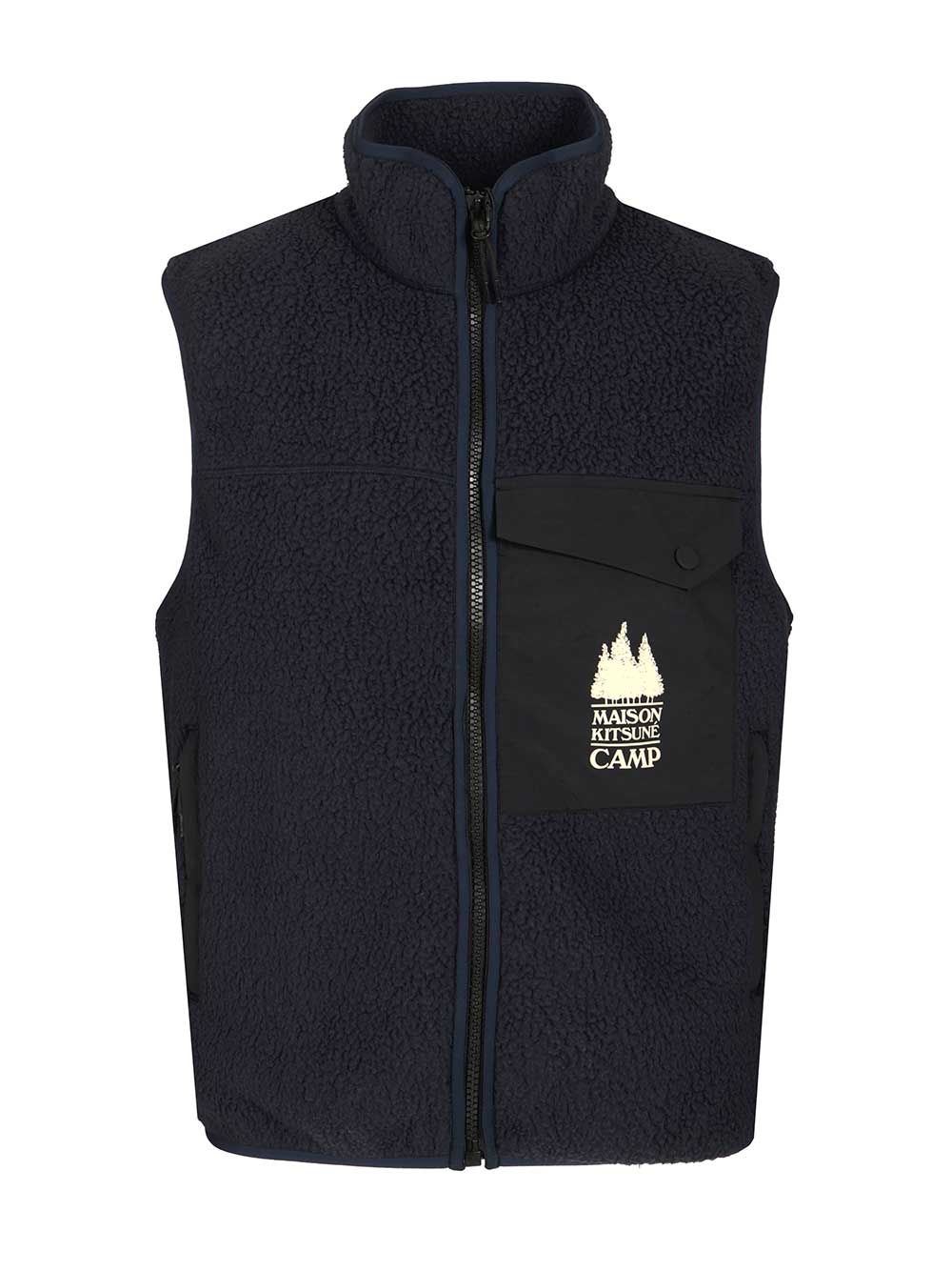 Maison KitsunÉ Fleece Vest Giacche - Blu | a0c3654c4d7001b646e1a5cdb144a6456f355c58